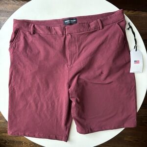 Swet Tailor Men’s Everyday Stretch Chino Shorts Red Size 40 New